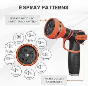 Giraffe Tools kink-free design keeps water flowing during gardening tasks.