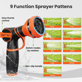 Giraffe Tools non-kink spiral design prevents tangles during chores.