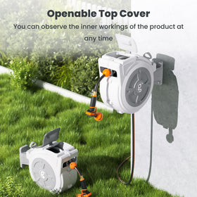 Giraffe Tools openable top cover view of internal reel operation.