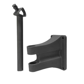 Giraffe Tools swivel bracket assembly enables wide hose reel rotation for versatile setup.