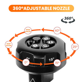 Giraffe Tools zero-degree spray angle for precise spot cleaning