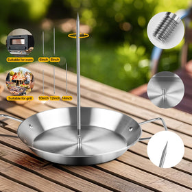 Girla stainless steel vertical spit withstands high heat for durable, safe roasts.