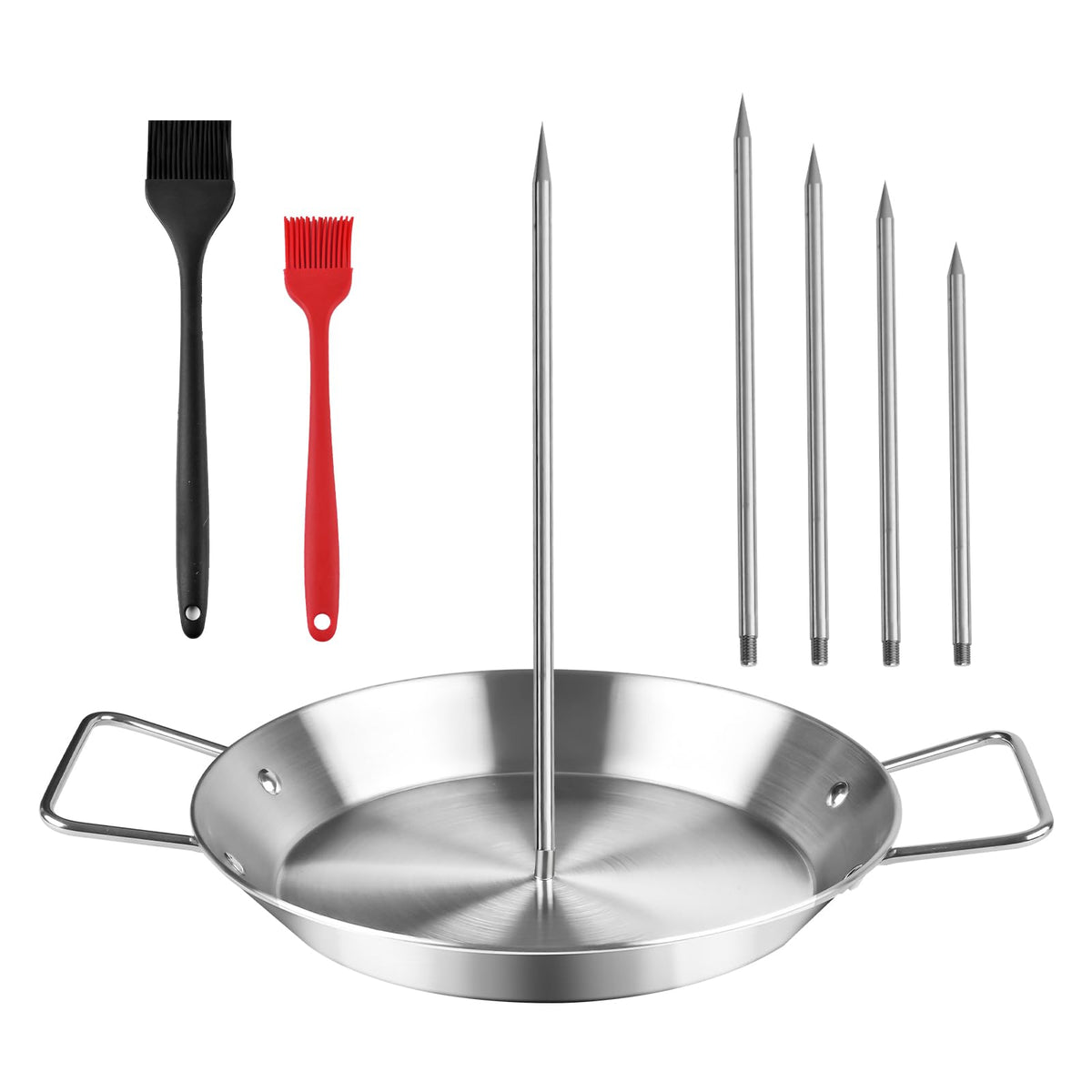 Girla vertical skewer for grill and oven ensures steady rotation and juicier results.