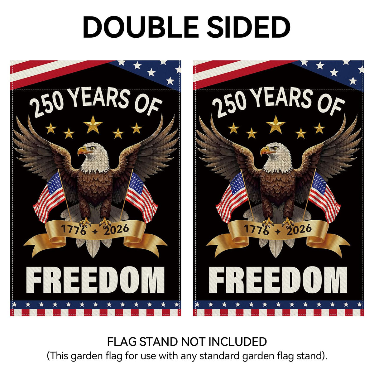 Girlly burlap flag material with wind-resistant stitching for outdoors.