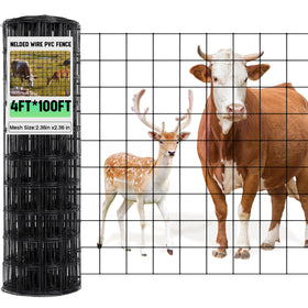 Gisafai 16-gauge galvanized welded wire fence in a 4x100 roll secures garden boundaries.