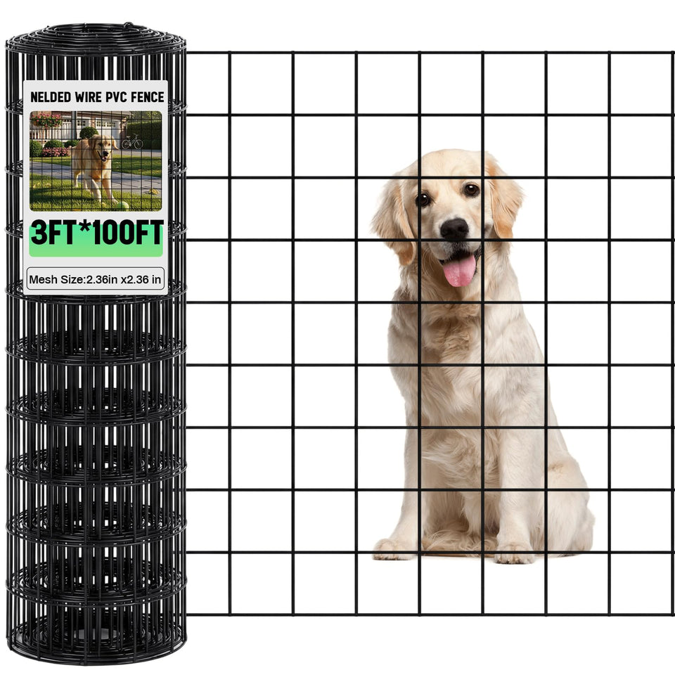 Gisafai 16ga galvanized welded wire fence roll in black for durable outdoor use