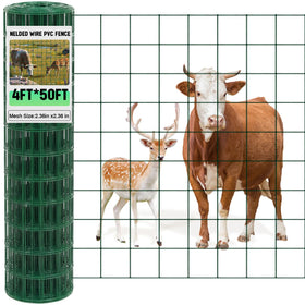 Gisafai 16ga galvanized welded wire fence roll in green for durable outdoor garden protection.