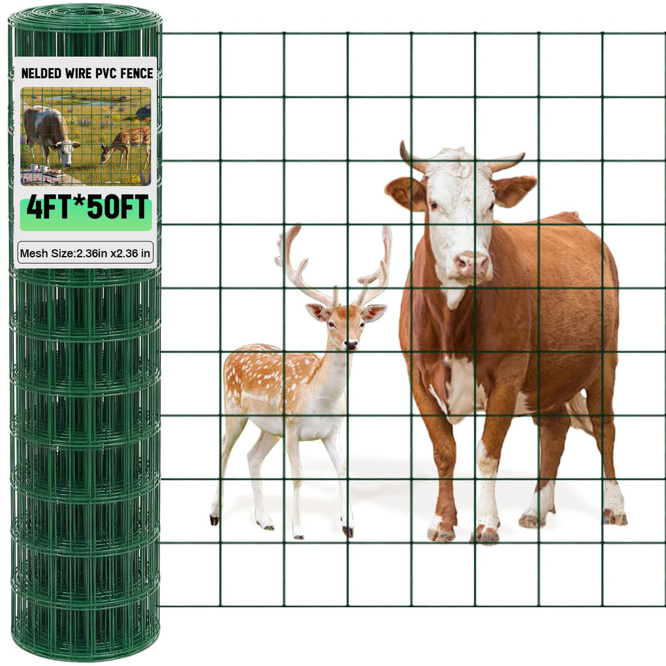 Gisafai 16ga galvanized welded wire fence roll in green for durable outdoor garden protection.