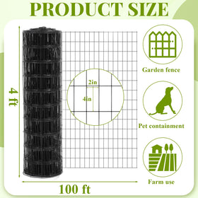 Gisafai 2x4-inch mesh close-up showing sturdy 1.4 mm wire for outdoor use.