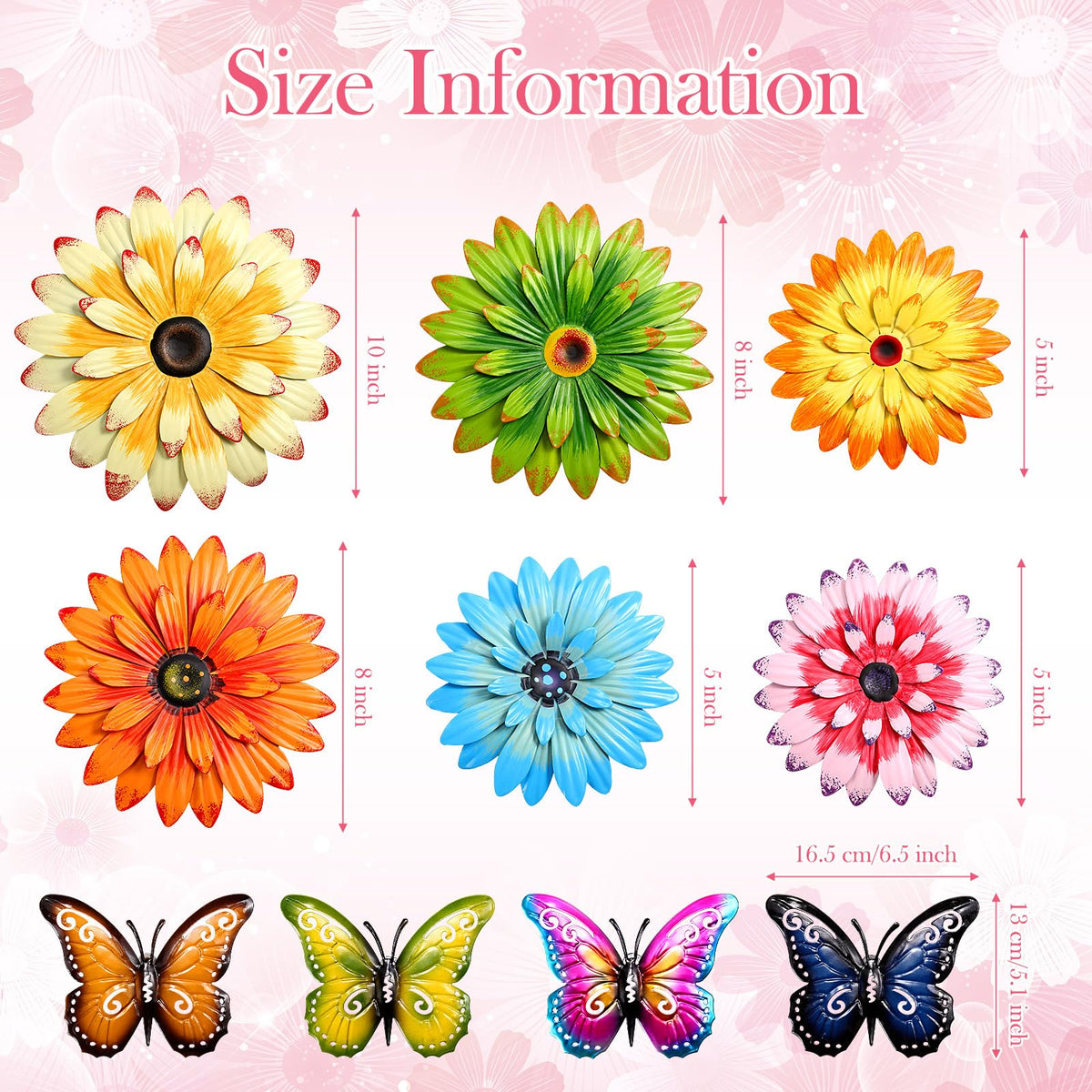 Gisafai 3D daisy and butterfly decor creates layered garden charm for entryways