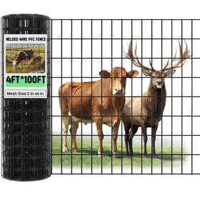 Gisafai 48in x 100ft welded fence roll, durable galvanized steel for livestock containment.