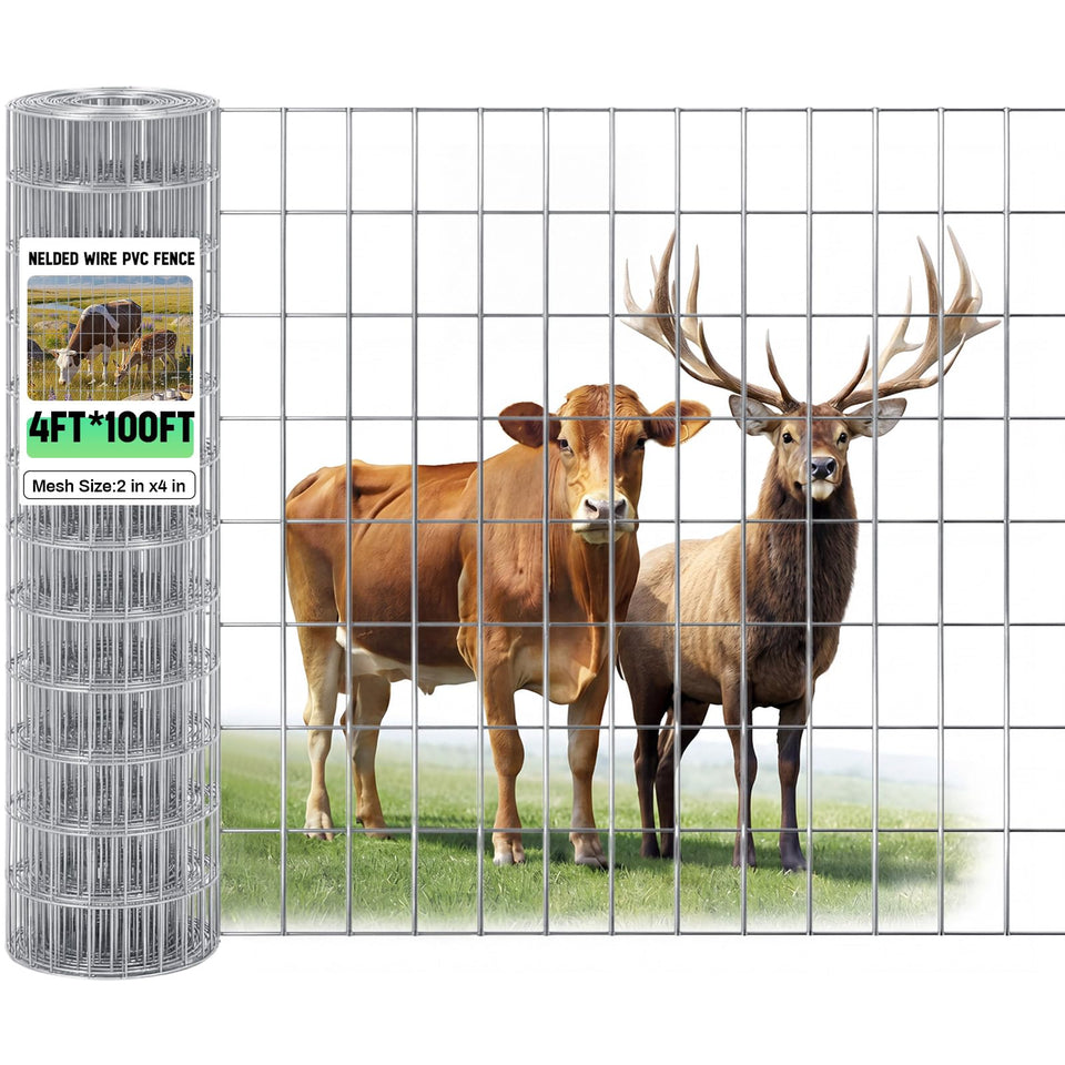 Gisafai 48in fence roll with galvanized wire mesh for durable outdoor containment