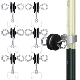 Gisafai electric fence gate handles mounted on a T-post for secure operation