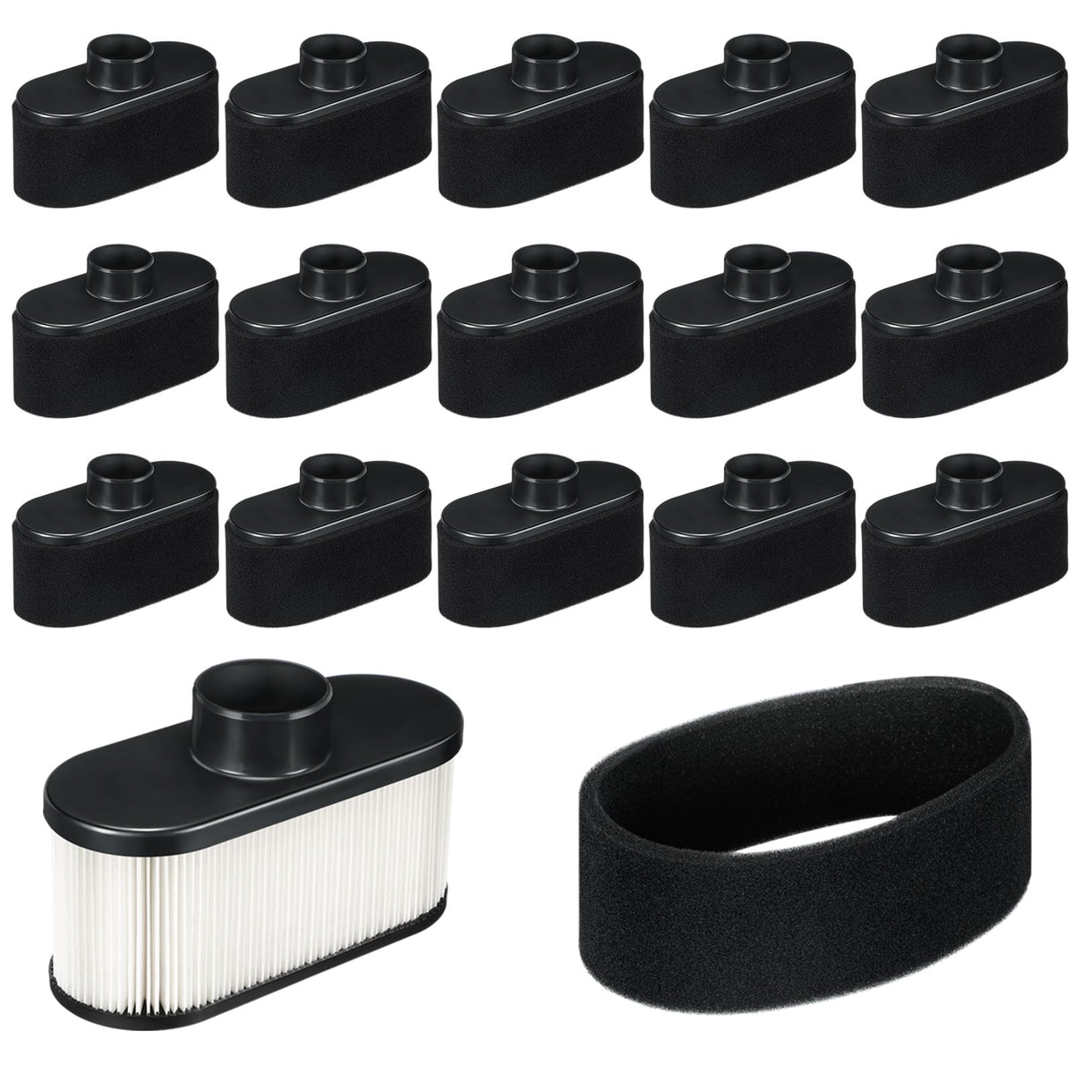 Gisafai air filter with pre-filter 6-pack front view for easy lawn mower maintenance.