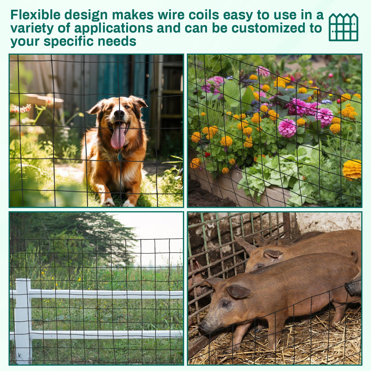 Gisafai 4x150 ft fencing roll provides reliable deer and livestock protection.
