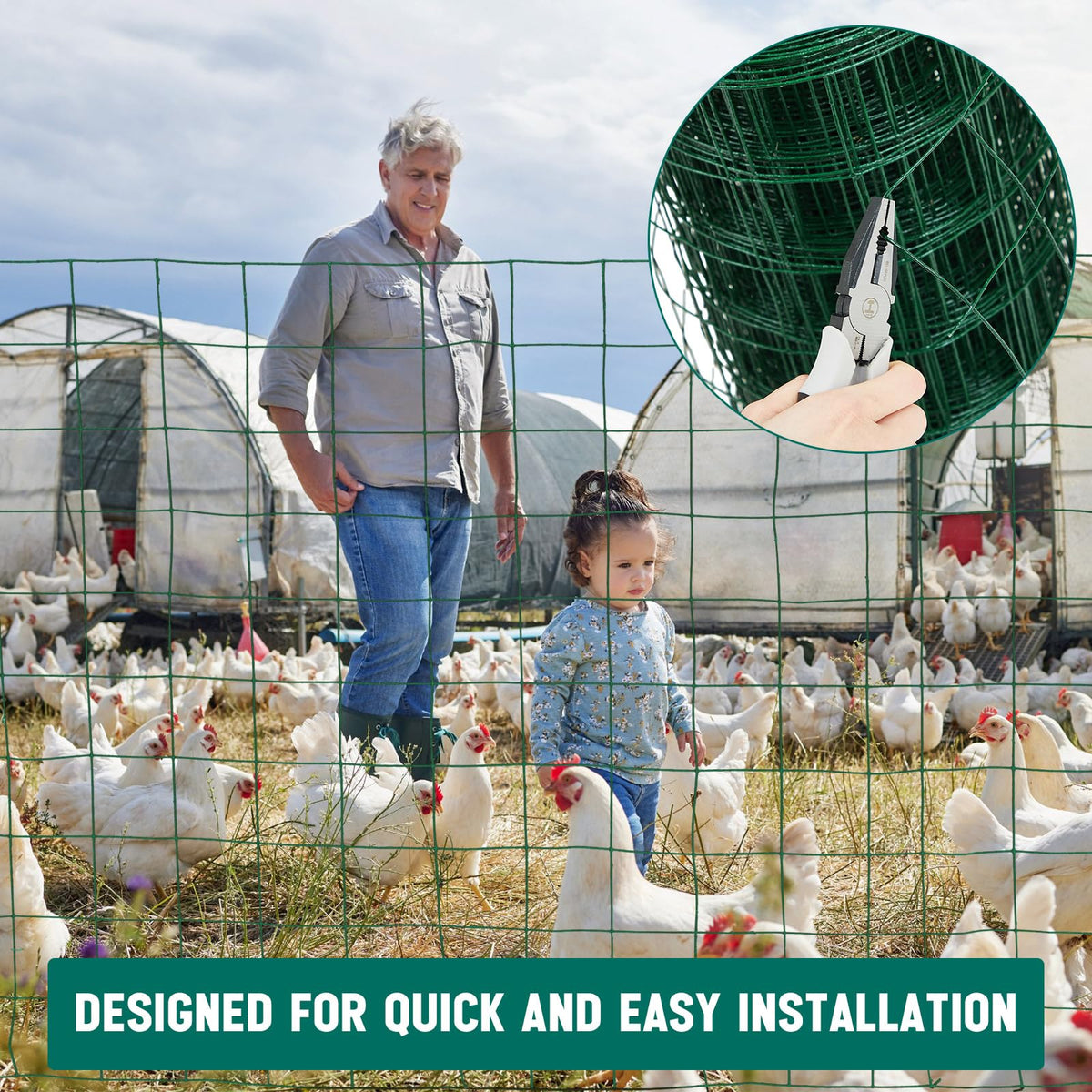 Gisafai dog yard fencing provides clear visibility while containing pets.