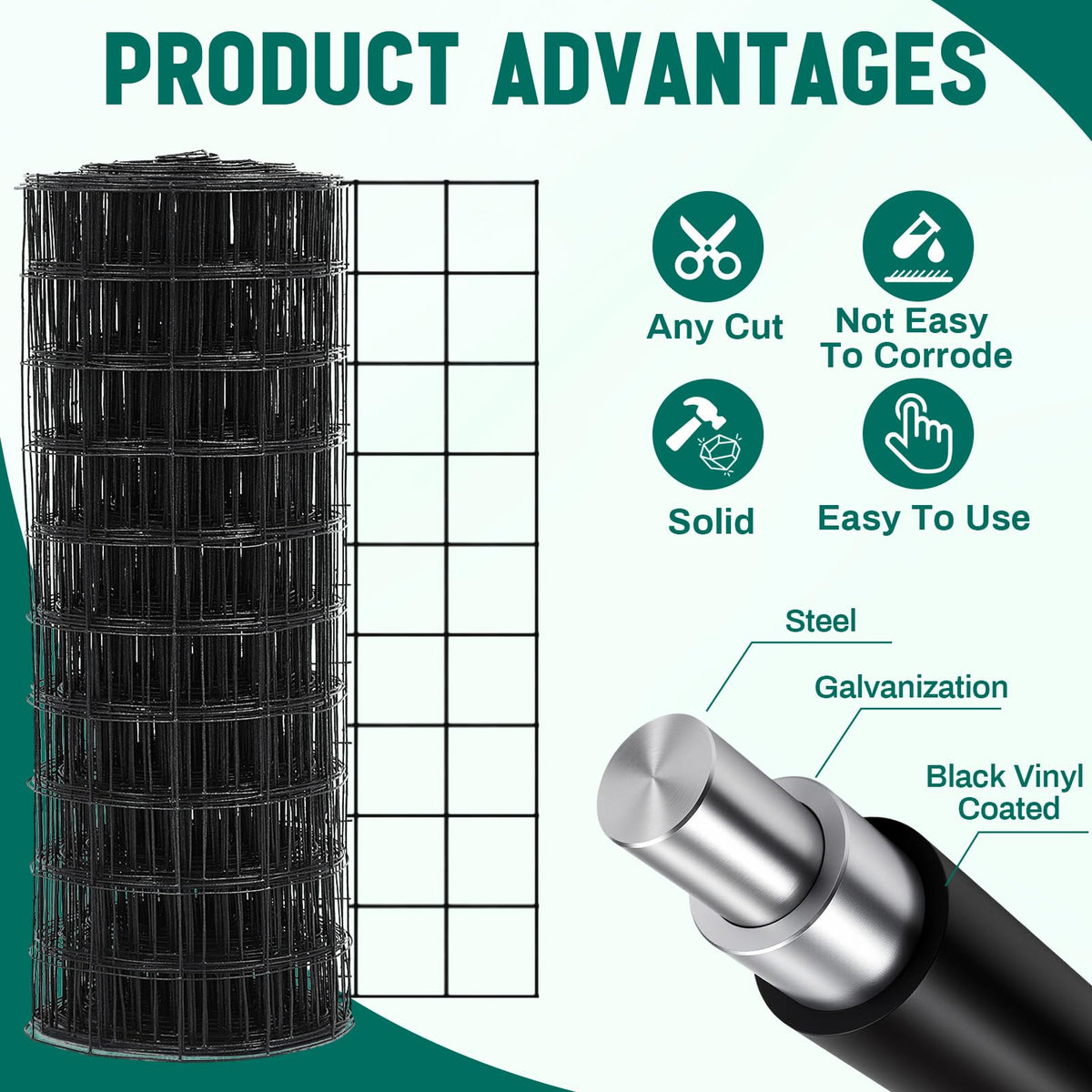Gisafai easy DIY installation on posts or railings with fence roll