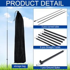 Gisafai flag pole kit ground stake in use for stable outdoor placement