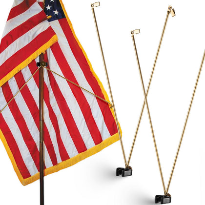 Gisafai gold flag spreader with center clip for secure flag opening