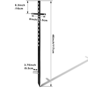 Gisafai metal yard sign stake closeup highlighting sturdy build against wind.