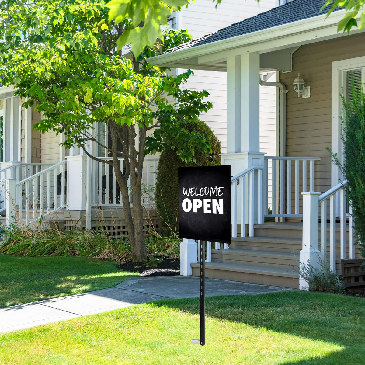 Gisafai outdoor sign stake demonstrating weather-friendly durability and appeal.