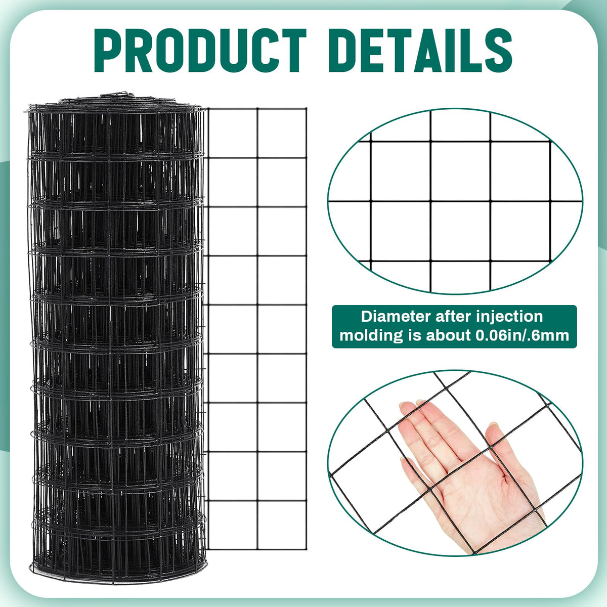 Gisafai rolled fence enables easy DIY installation with simple securing hardware.