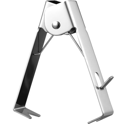 Gisafai Rose Thorn Stripper Tool in silver, front view showing durable stainless steel.