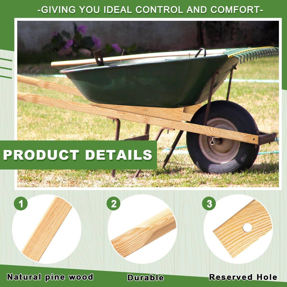 Gisafai tough seal coat wood handles withstand daily use with a smooth finish