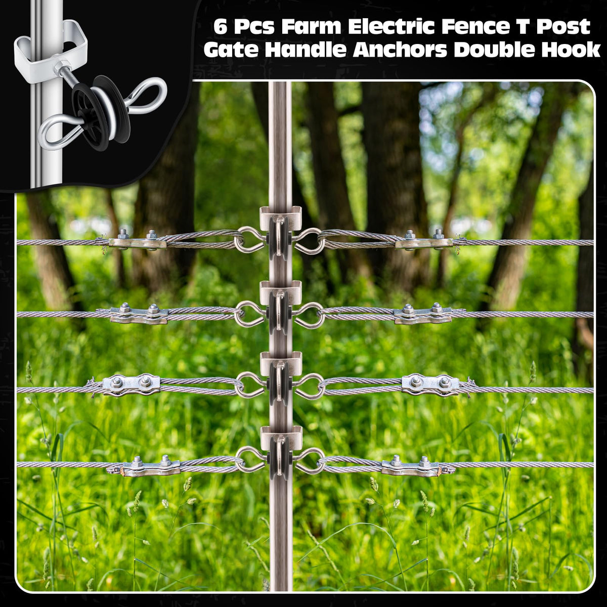 Gisafai wood post fence anchor kit for versatile setups