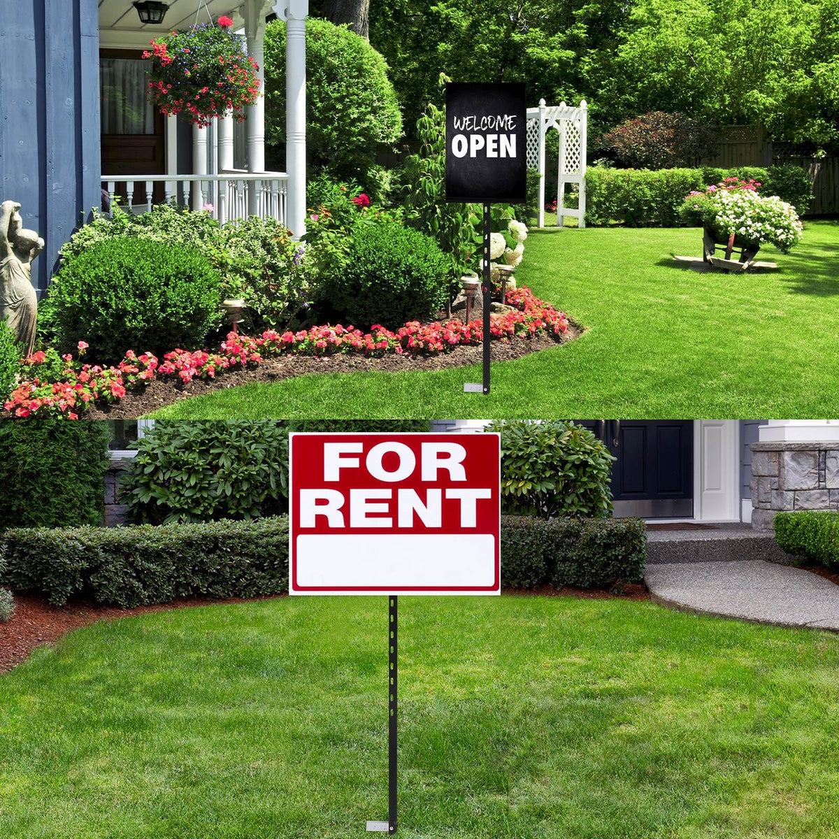 Gisafai yard sign stake packaged 2-pack for versatile use.