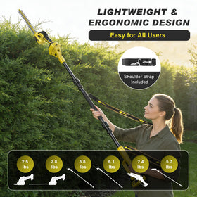 Gisam 16-inch hedge trimmer blade trims dense hedges precisely.