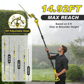 Gisam pole saw in action showing smooth branch cutting performance.