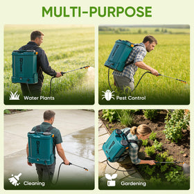 Gisam ergonomic backpack straps reduce fatigue during long spraying sessions.