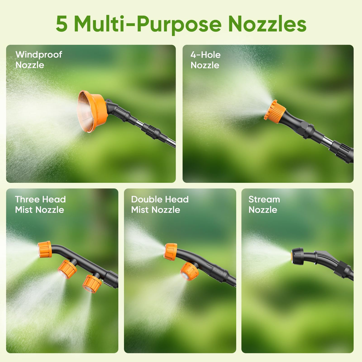 Gisam telescopic wand extends reach for tall plants and hard-to-reach areas.