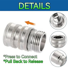 Gitende 3-4in GHT quick-connect fittings withstand moderate pressure for reliable watering.