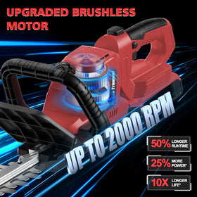 Givilo 20-inch dual-action blades for smoother, faster trimming and extended reach.