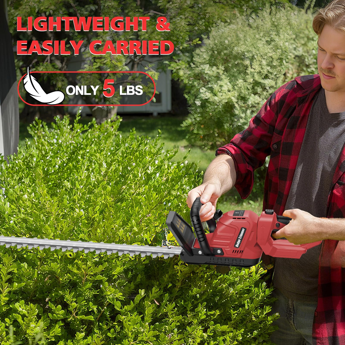 Givilo dual safety switch and guard enhance safe operation during trimming.