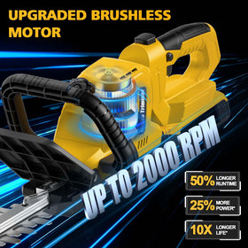 Givilo hedge trimmer with dual-action blades for clean cuts on thick branches