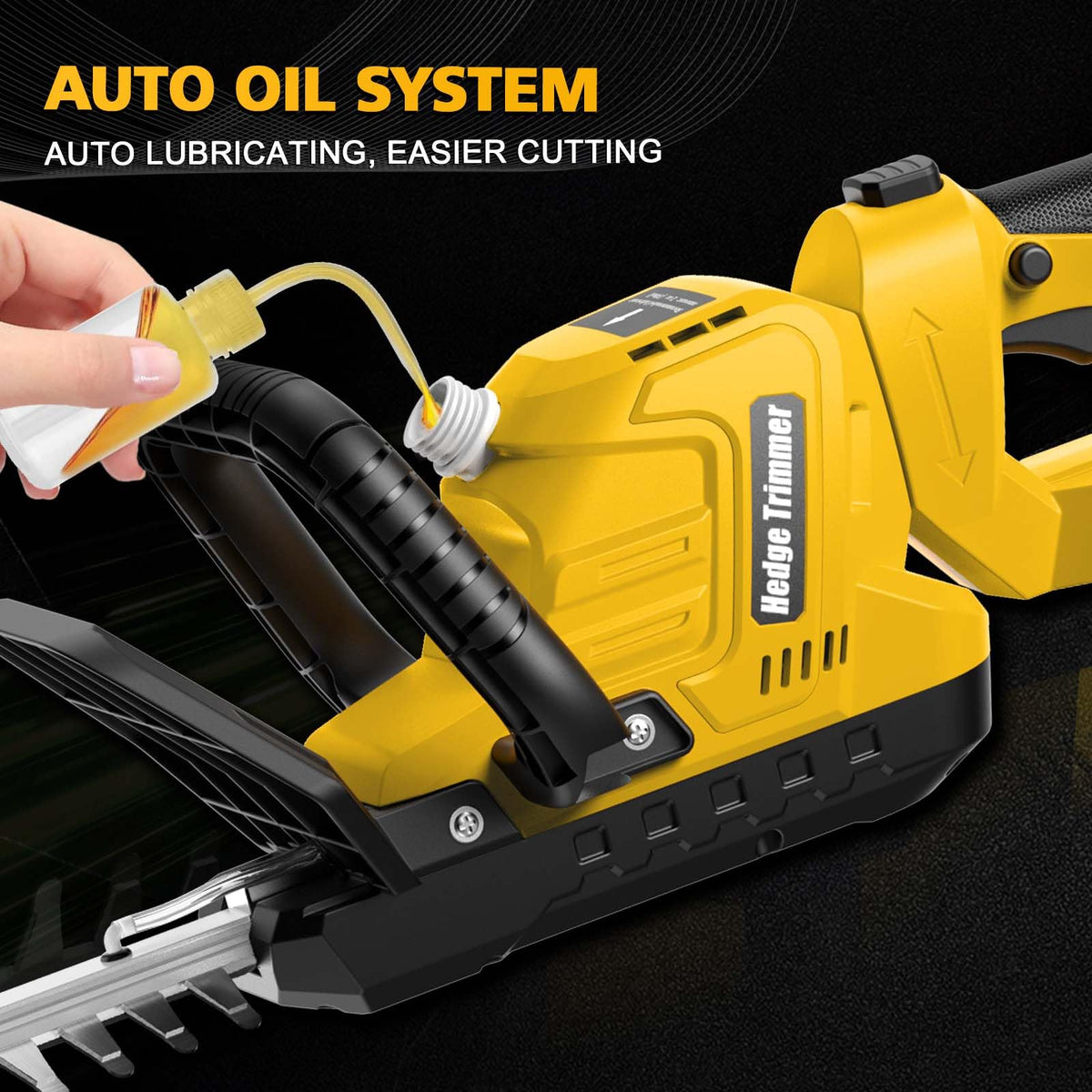 Givilo hedge trimmer extended reach supports larger hedges with fewer passes