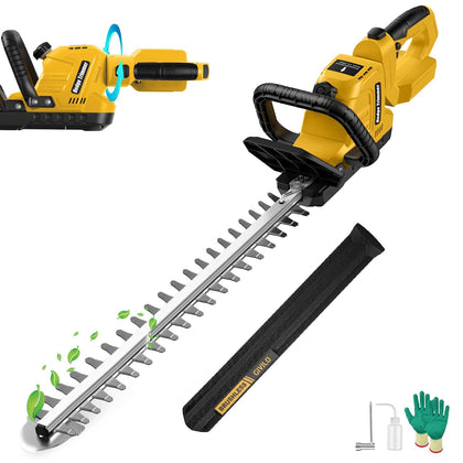 Givilo hedge trimmer with rotatable handle enabling easy horizontal and vertical trimming