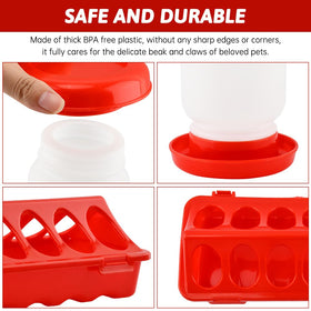 Giyochie easy-clean base supports quick refills and hygienic poultry care.