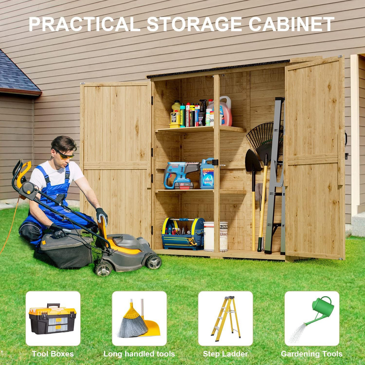 Gizoon cabinet featuring removable shelves for flexible tool organization