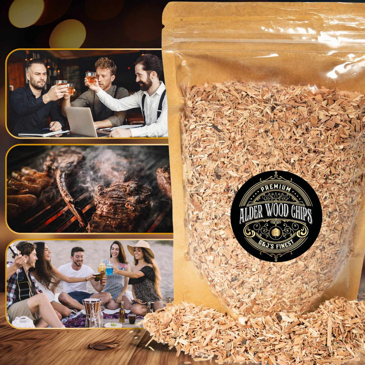 G & J's Finest alder wood chips complement recipe-book-inspired smoky cocktail experiments