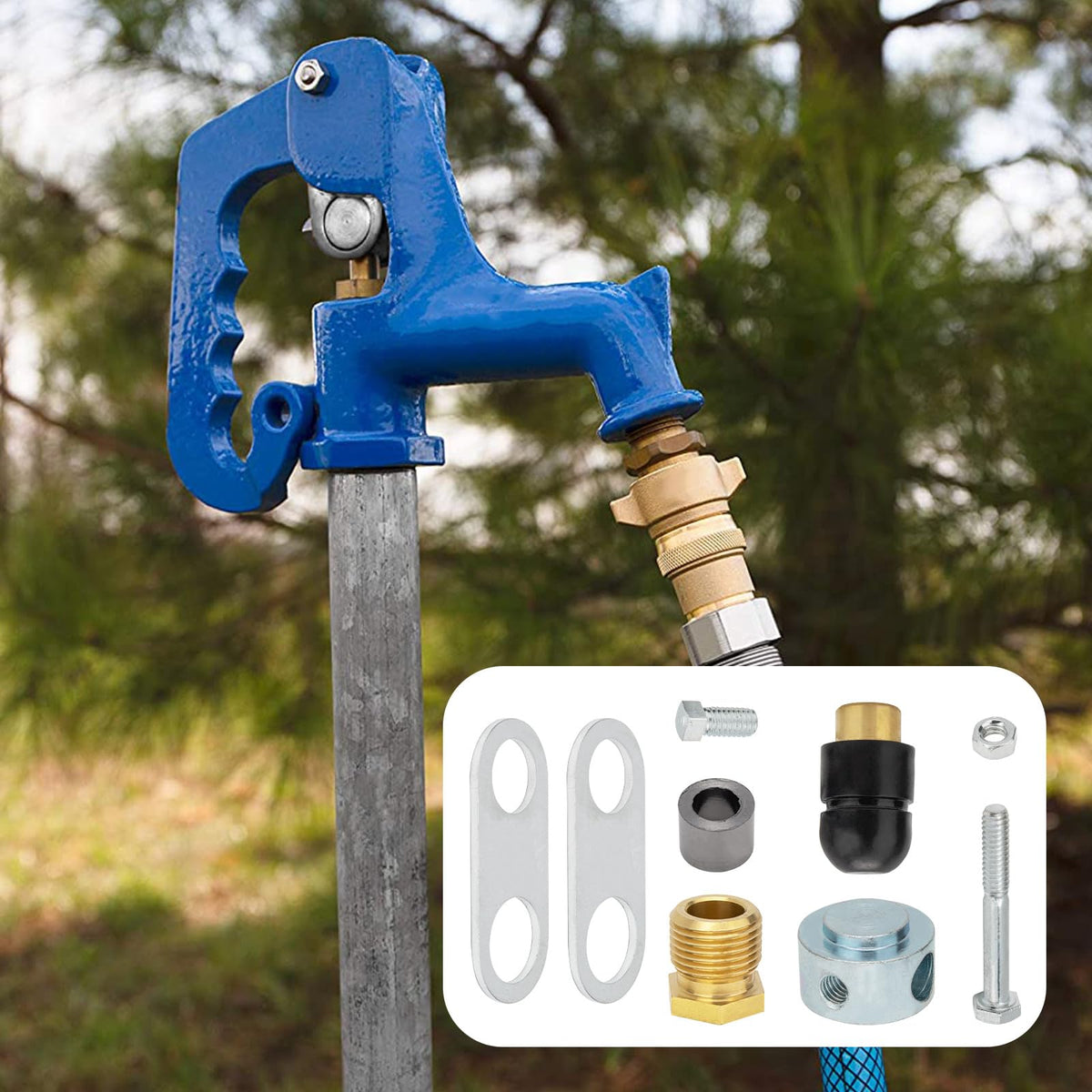 GJK yard hydrant in snowy setting demonstrates practical use