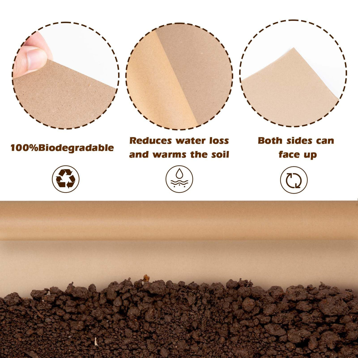 GJKLDCVB breathable weed barrier mesh reduces evaporation while protecting crops.