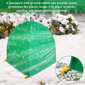 GJL winter protection for outdoor plants showing coverage around a shrub