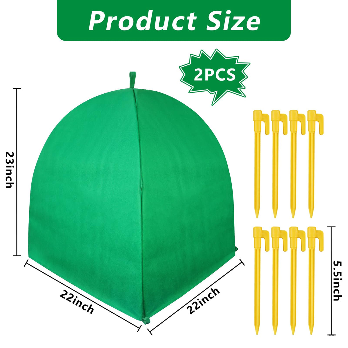 GJL winter plant covers 28x28x33 shielding potted trees while allowing air and water passage