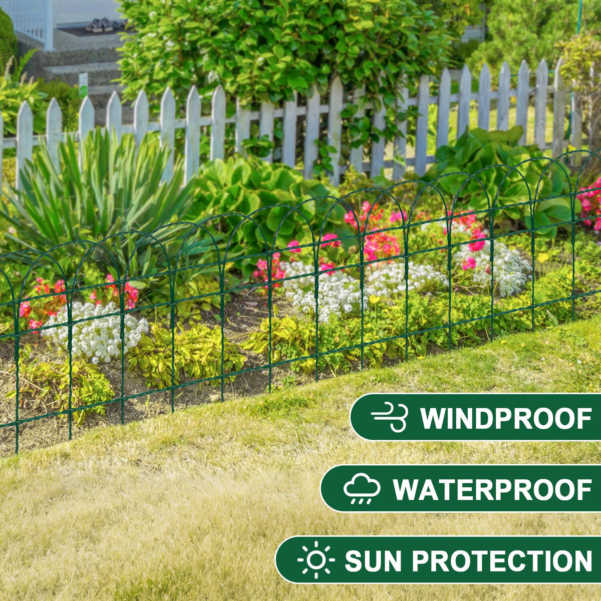 GJQ elegant wavy design adds modern charm to patios and flower beds.
