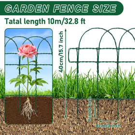 GJQ garden fence border in green coating provides rust resistance for outdoor use.