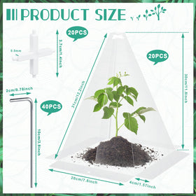 GJQ plant protectors with stakes secure the cloches.